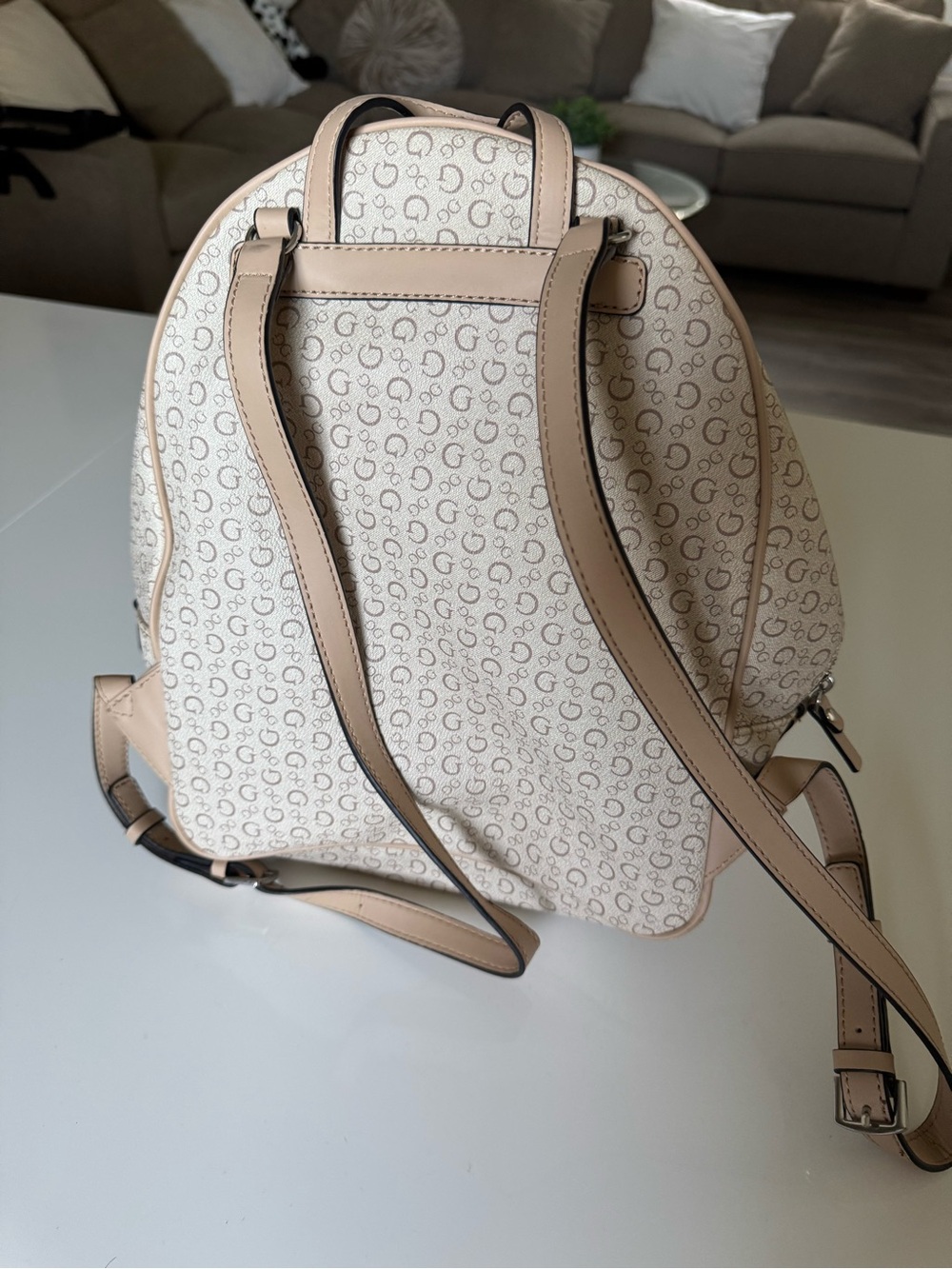 GUESS Backpack Brown / Beige - Picture 2 of 7